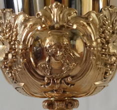 Antique solid silver gilt French Baroque Chalice